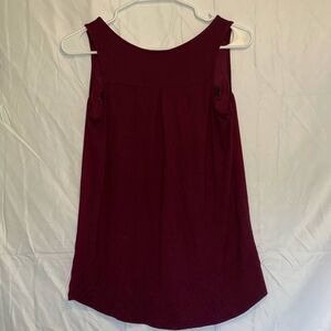 Sleeveless Burgundy Top